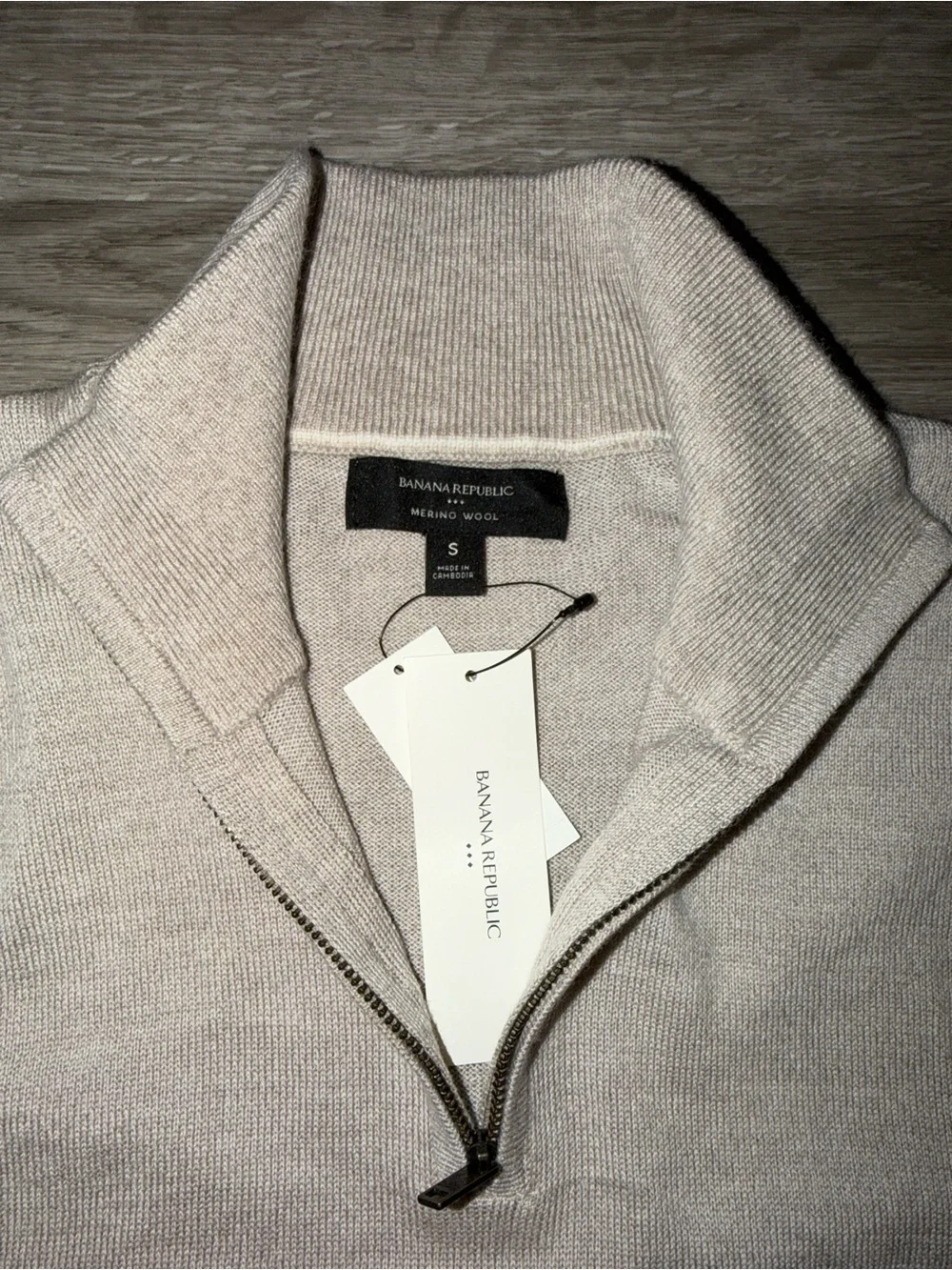 Banana Republic merino quarter zip sweater